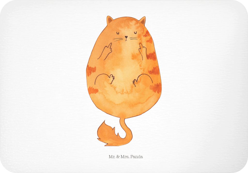 Mr. & Mrs. Panda Kühlschrankmagnet Katze Mittelfinger - Weiß - Geschenk, magnet, Cats, Tiger, haftmagnet, zettelhalter, Katzen, Cat, Notizhalter,...