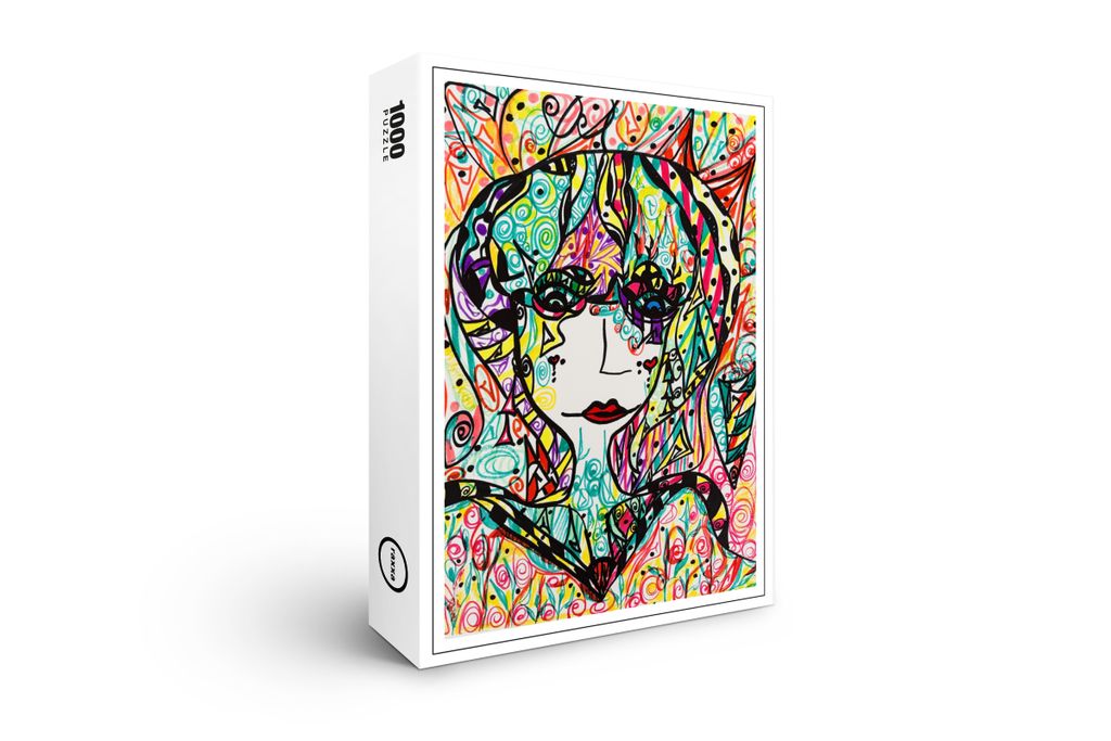 raxxa Premium-Puzzle "Mujer y arte", 1000 Teile