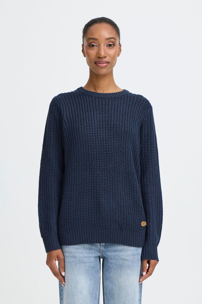 OXMO OXEDNA ONECK Damen Strickpullover Grobstrick Pullover regular fit
