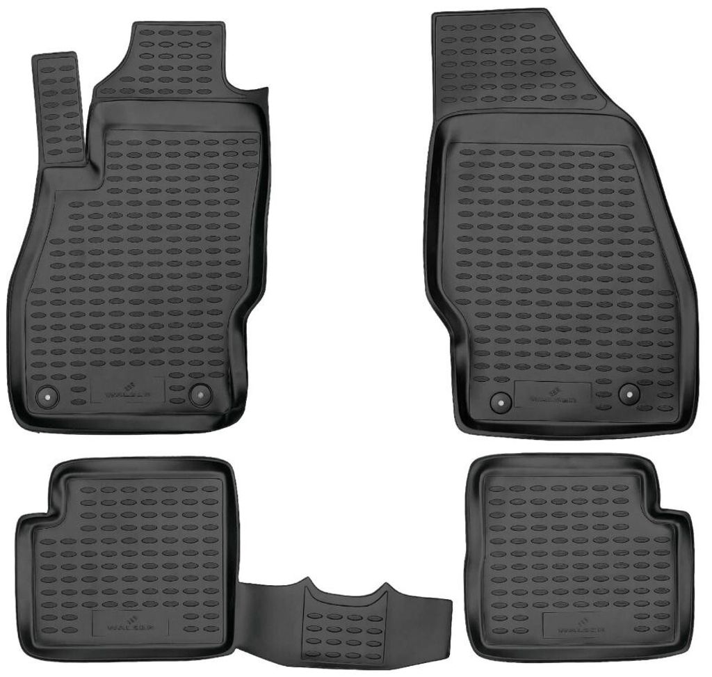 WALSER XTR Gummi Fussmatten Auto für Opel Corsa D 2006 - 2014, 100% passgenaue Auto Fußmatten, robuste Universal Fußmatte Auto, Gummimatten Auto...