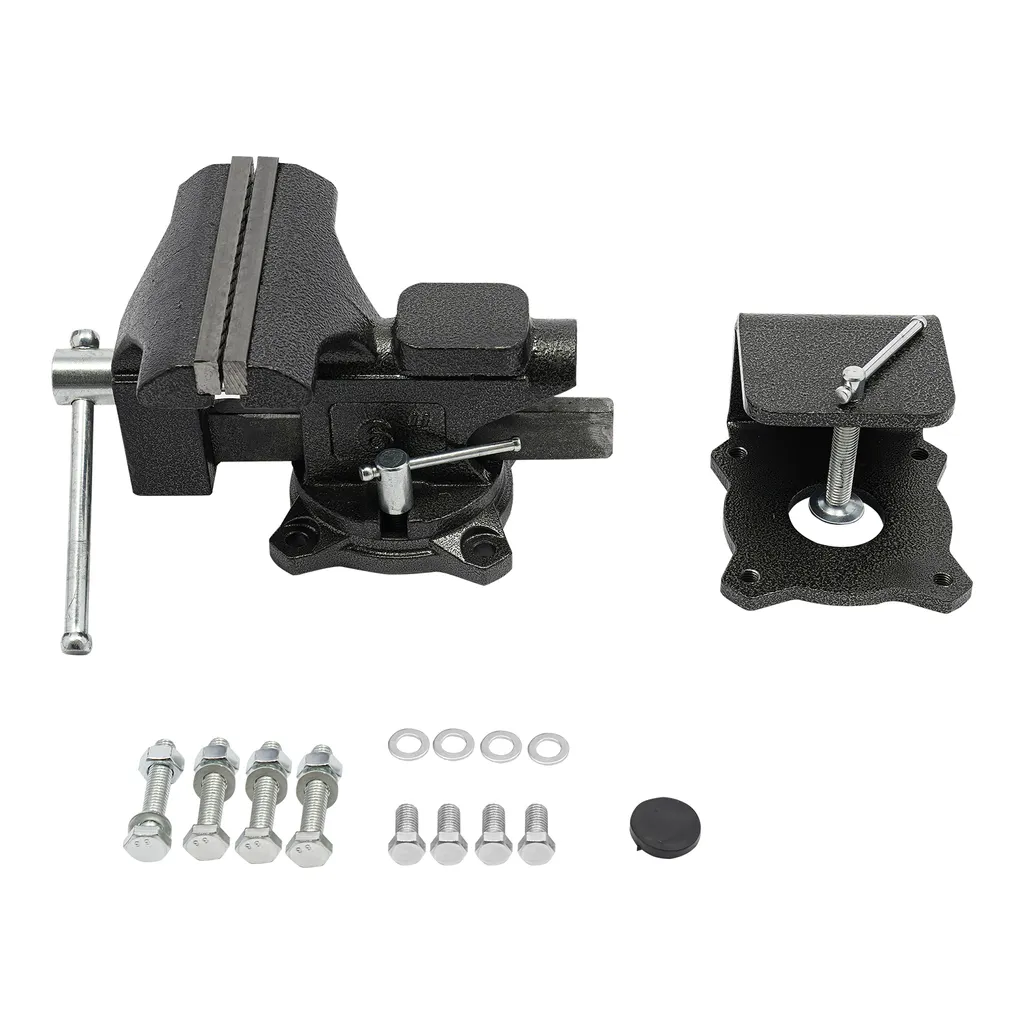 Étau de table noir pour établi lourd en acier - Modèle robuste 60mm