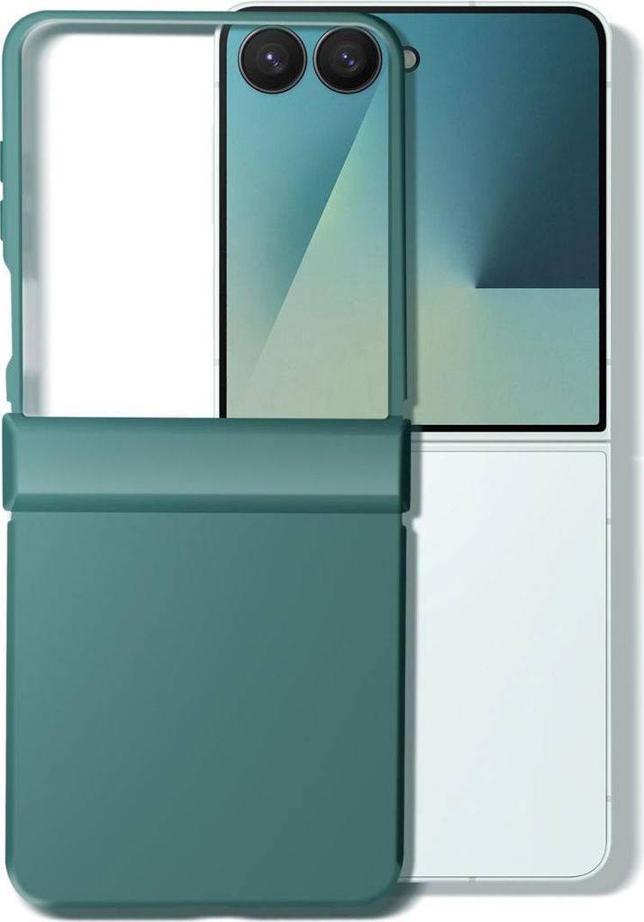 Avizar, Soft-Touch Hülle Galaxy Z Flip7 mit verstärktem Scharnier, Grün