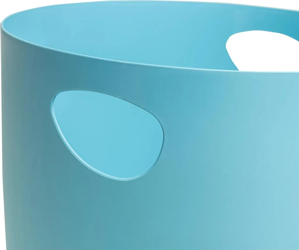 Corbeille à Papier pour Bureau Open Space Exacompta Ecobin Cyan (x8) - 3