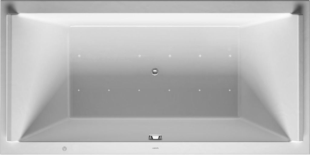 Duravit Rechteck-Whirlwanne STARCK 309 l, 2000 x 1000 mm, weiß, 2 Rückenschrägen Jet-System