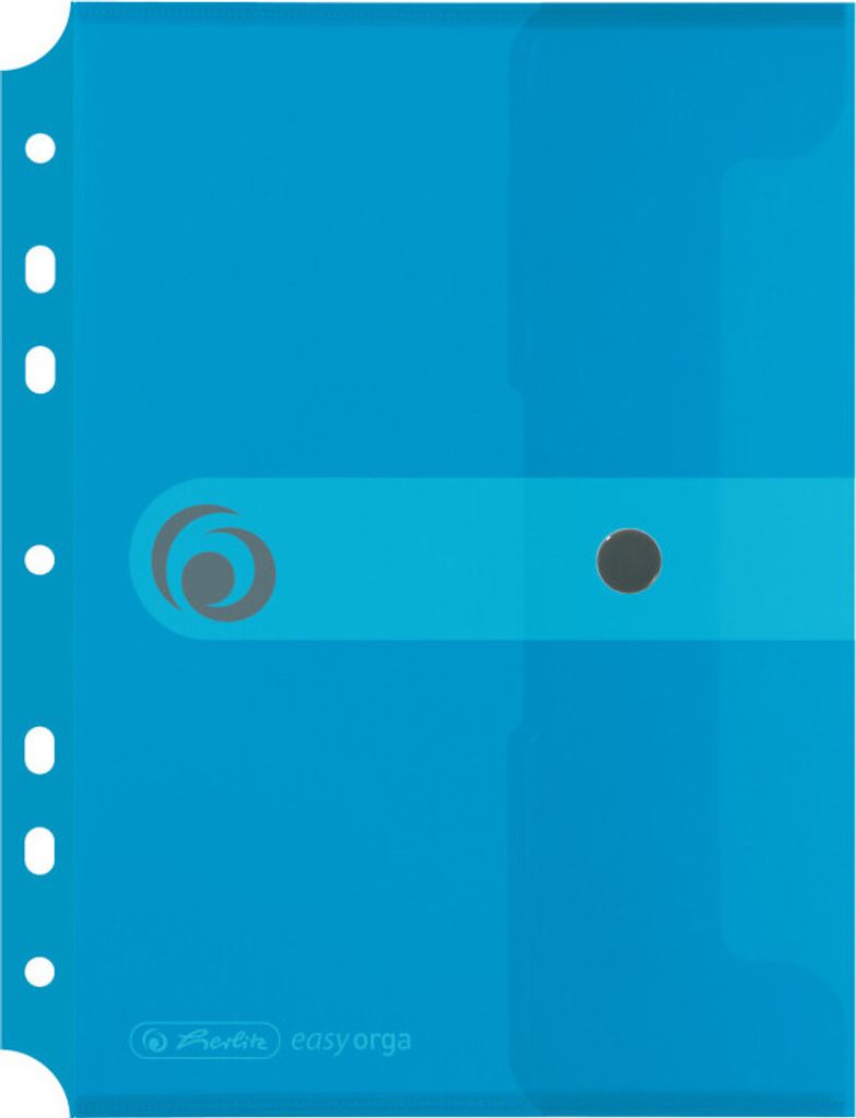 Herlitz Dokumententasche zum Abheften / Dokumentenmappe / A5 / transparent blau