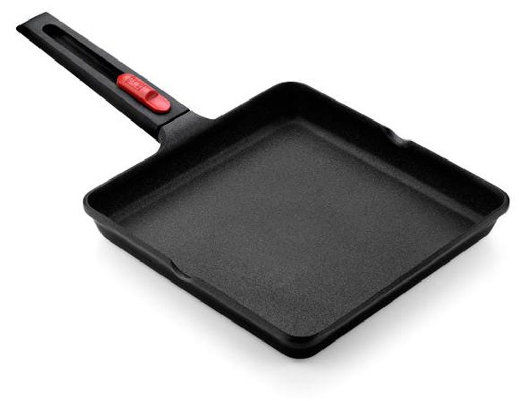 BRA Infinity | Grill 22 cm, glatt, Aluminiumguss, mit Antihaftbeschichtung, Vollinduktion, für alle Küchentypen geeignet