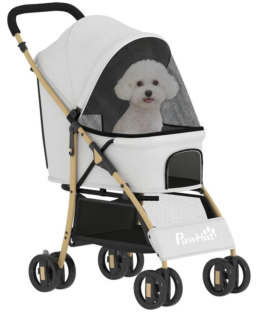 Cage transport légère gris clair 80 cm sécurisée pour grand chien