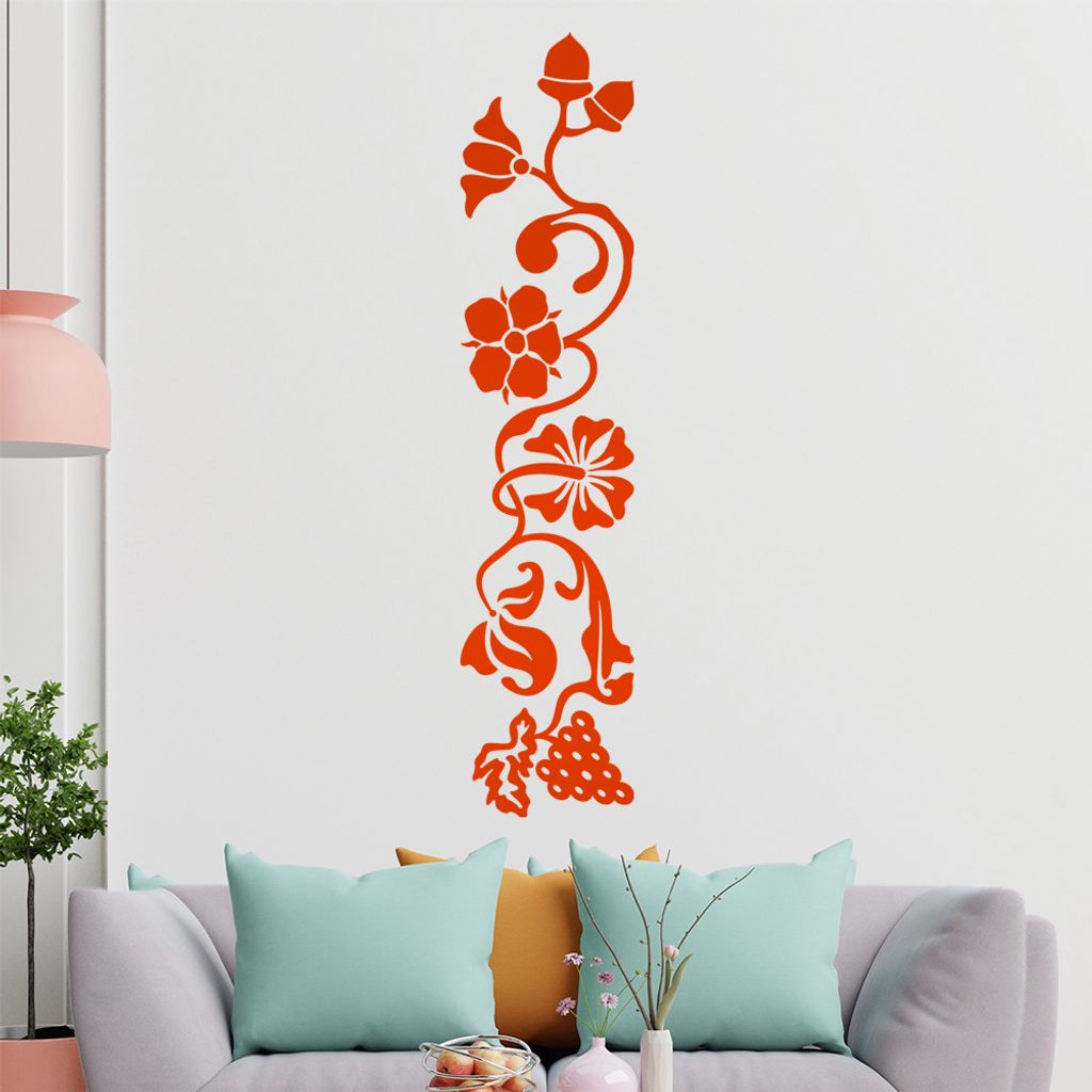 Eicheln - Trauben - Beeren Wandtattoo in 6 Größen - Wandaufkleber Wall Sticker - Dekoration, Küche, Wohnzimmer, Schlafzimmer, Badezimmer