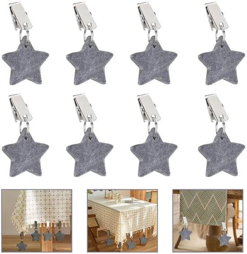 Anti-envol nappe extérieur lests en pierre naturelle lot de 8 avec clips