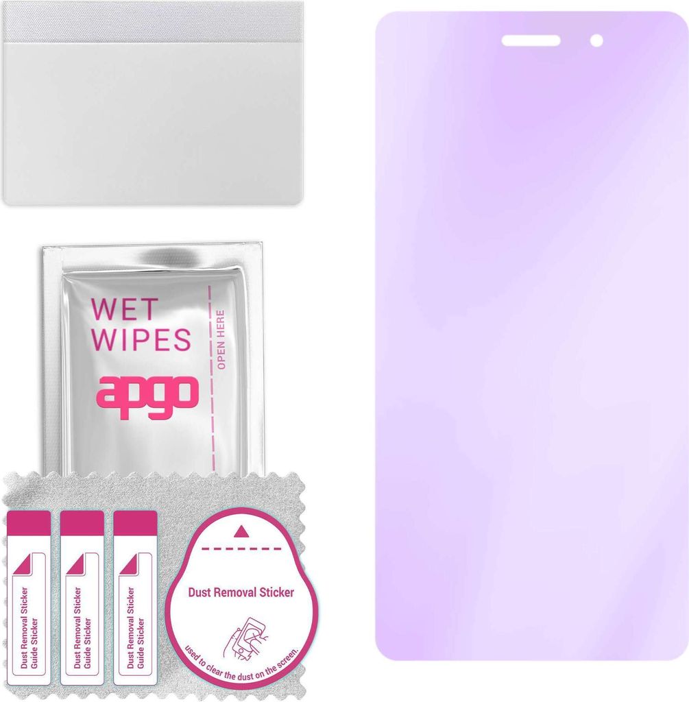 apgo Hybrid Schutzglas, kompatibel mit Huawei P8 Lite 2016, Anti-Blue, 9H Härte, toller Ersatz für Hartglas, kratzfester Displayschutzglas, Displ...