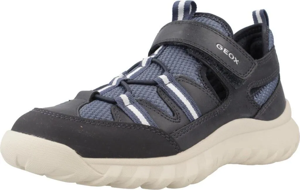 Sandales Marche Enfant Geox J Simbyos Boy Bleu - Idéal Vacances Été