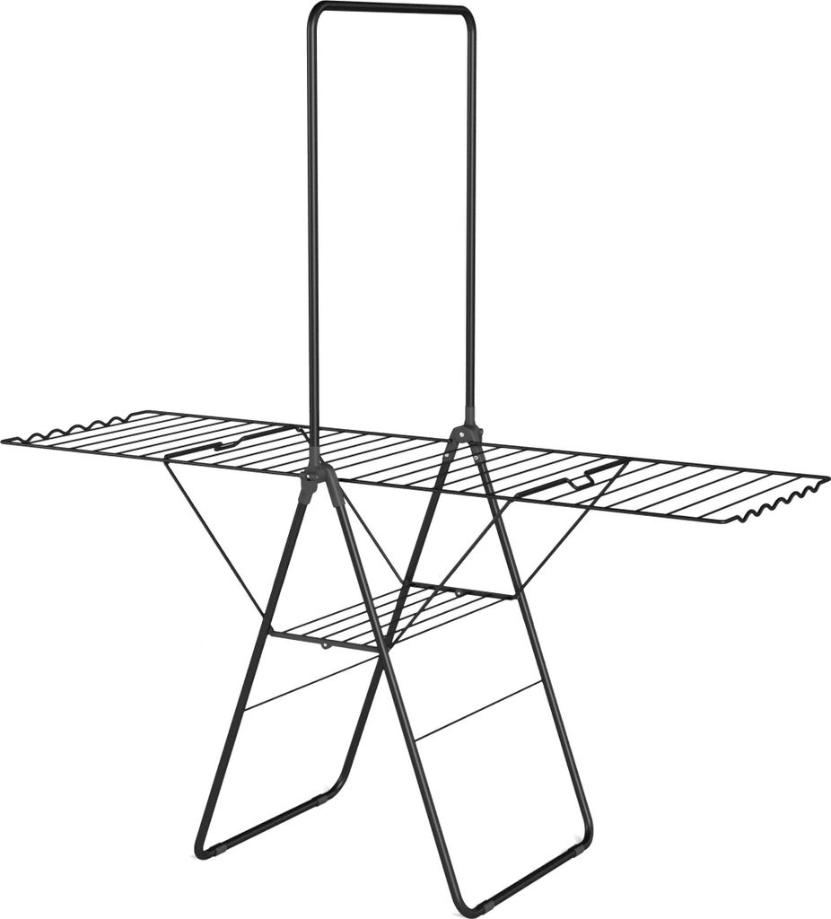 Wasophoogte wäscheständer, wäscheständer ausziehbar, Rekkie plus schwarz, 26 m Trockenlänge