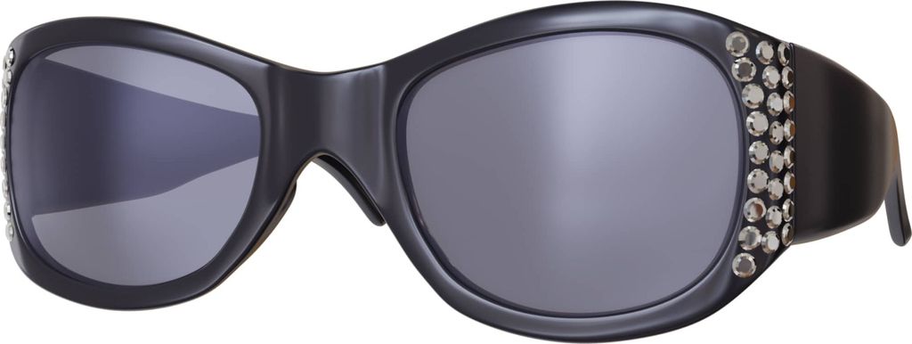 Gil Damen Sonnenbrille Retro Strasssteine Sommer Urlaub a0558 Schwarz 02