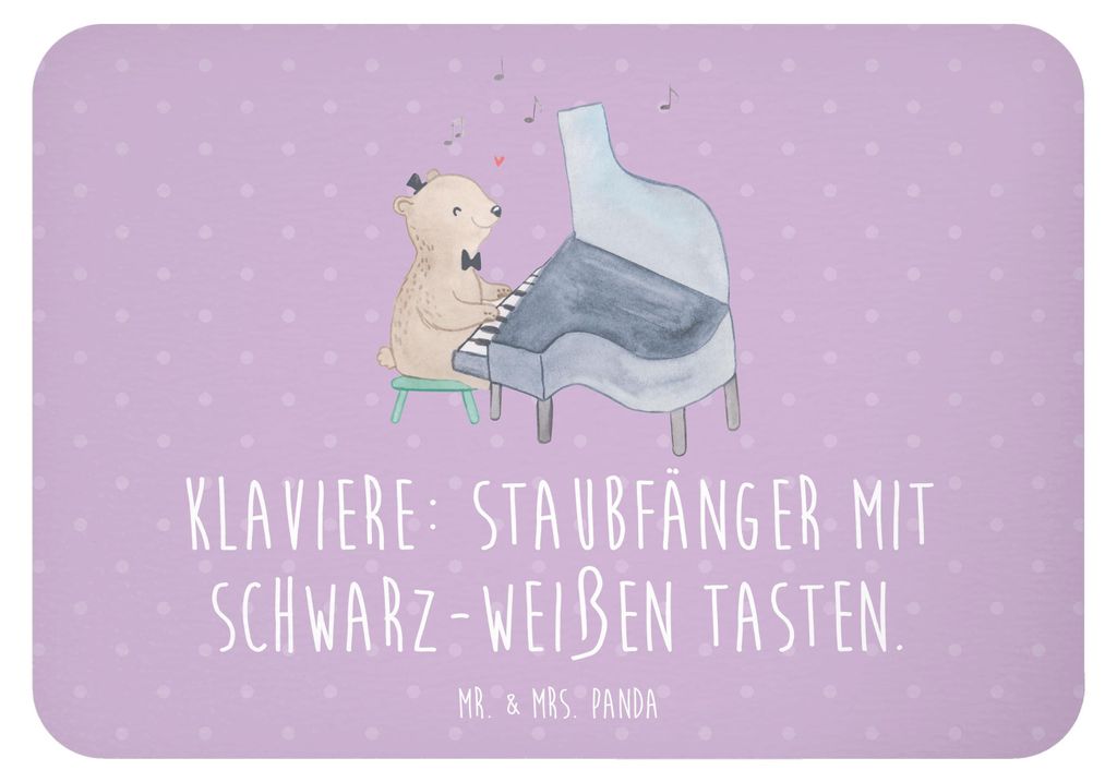 Mr. & Mrs. Panda Kühlschrankmagnet Klavier Staubfänger - Lavendeltraum - Geschenk, Klavierspieler, Musical, Lernen, Tasteninstrument, Musiker, In...