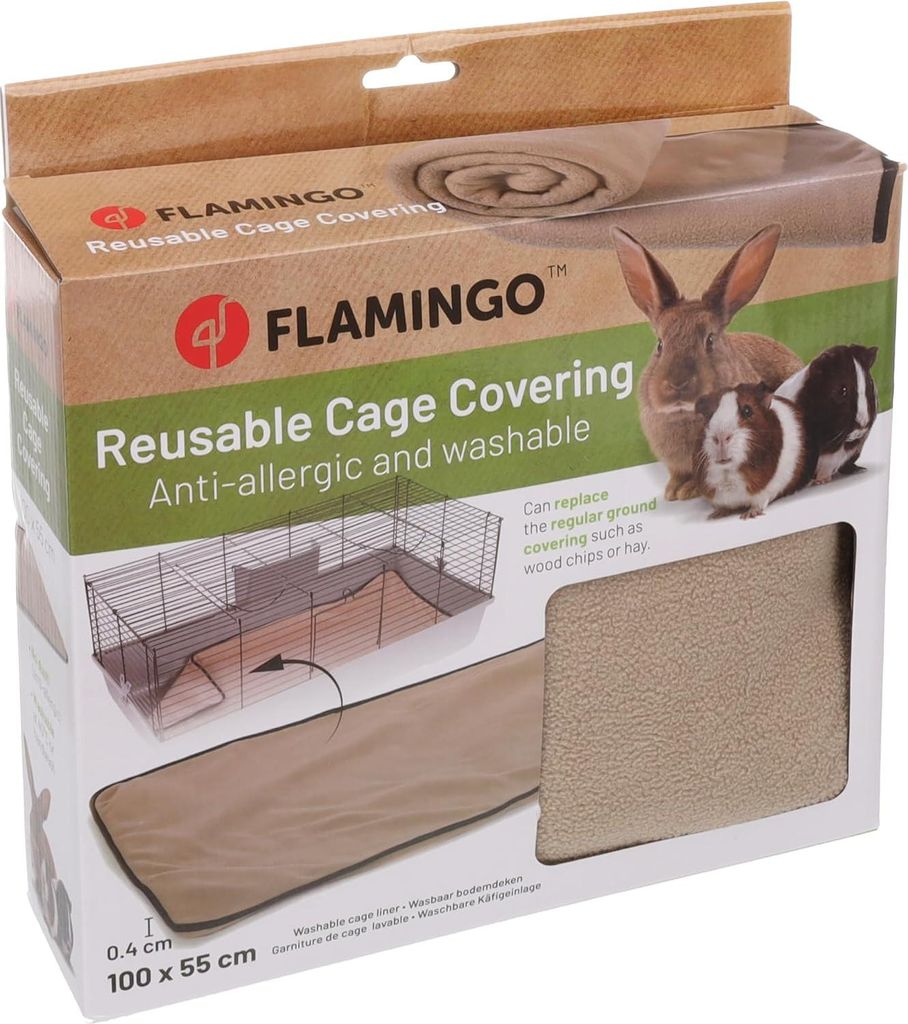 Flamingo Nagerdecke Riley Taupe – 100x55 cm, Weiche und Langlebige Decke für Knausdtiere, Komfort Wärme