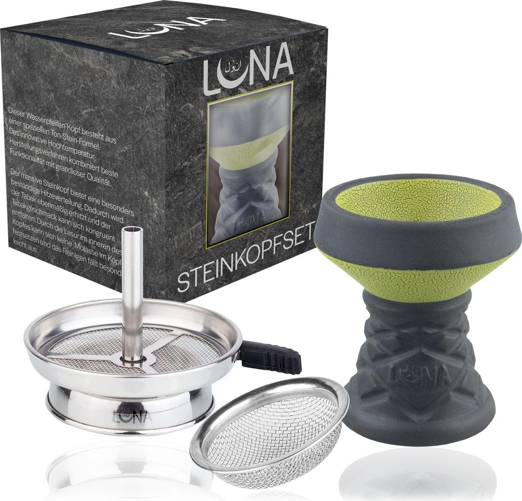 Steinkopf Set mit Kaminaufsatz Gelb - inkl. Dichtung und Produktbild 
