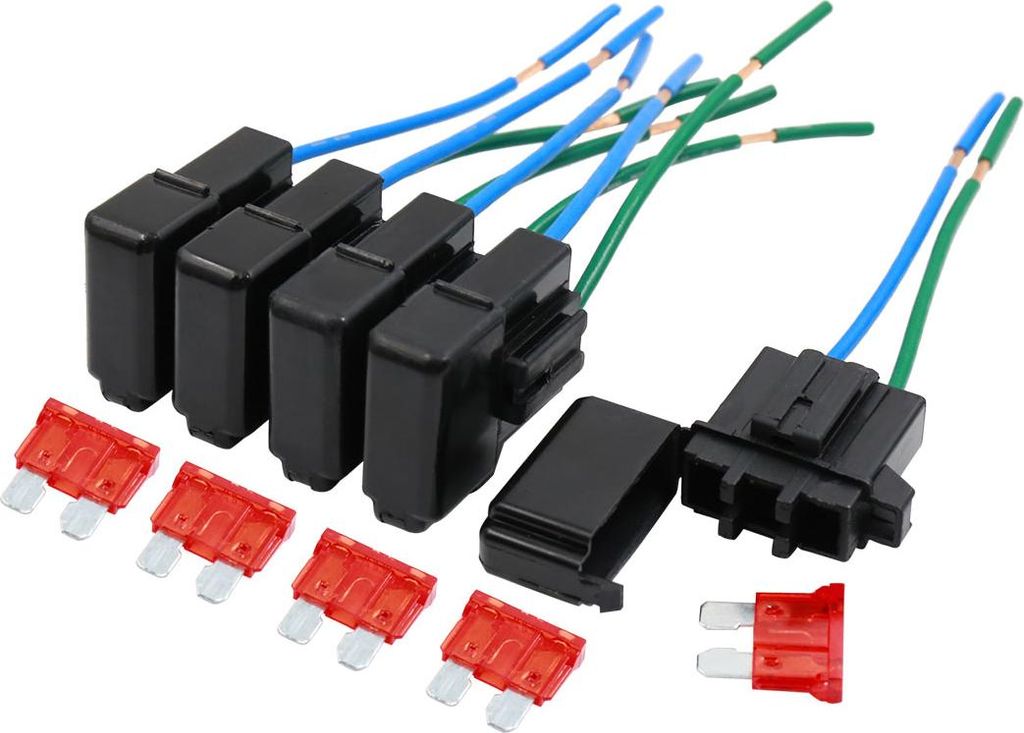 5 Set DC 32V 2 Drähte wasserdichter Auto Inline Sicherungshalter mit 10A Sicherung