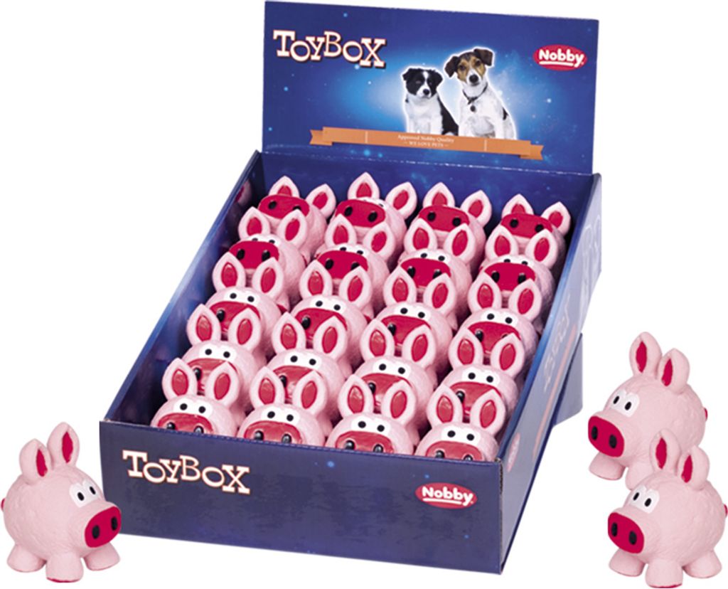 Nobby Latex Spielzeug "Coole Sau" 20er Display, 9 cm