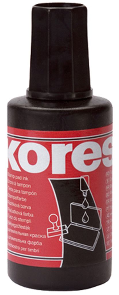 Kores Stempelfarbe, Inhalt: 27 ml, schwarz Immagine del prodotto 