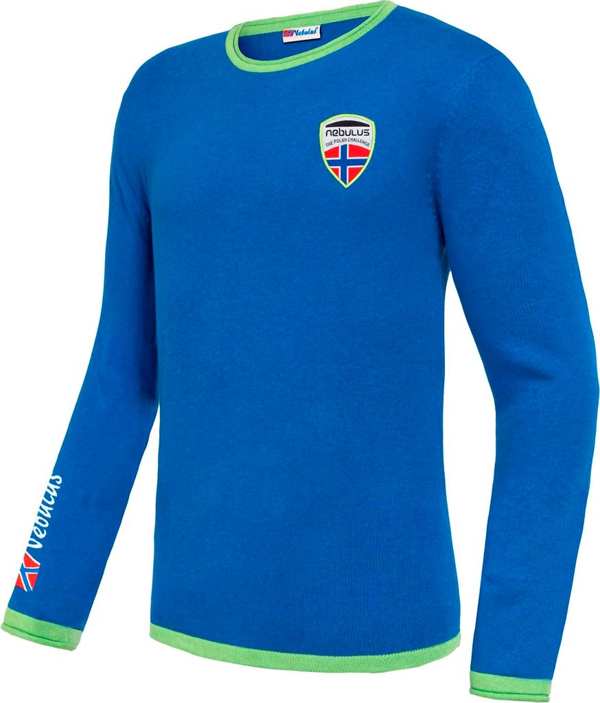 Nebulus Strickpullover CEM Herren, lässiger Pullover , vielseitig , P5059 - Herren, hellblau-lime, L