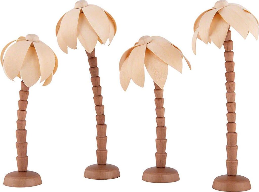 Palmen 4er-Set für Thiel-Figuren Krippe (12cm) von Romy Thiel