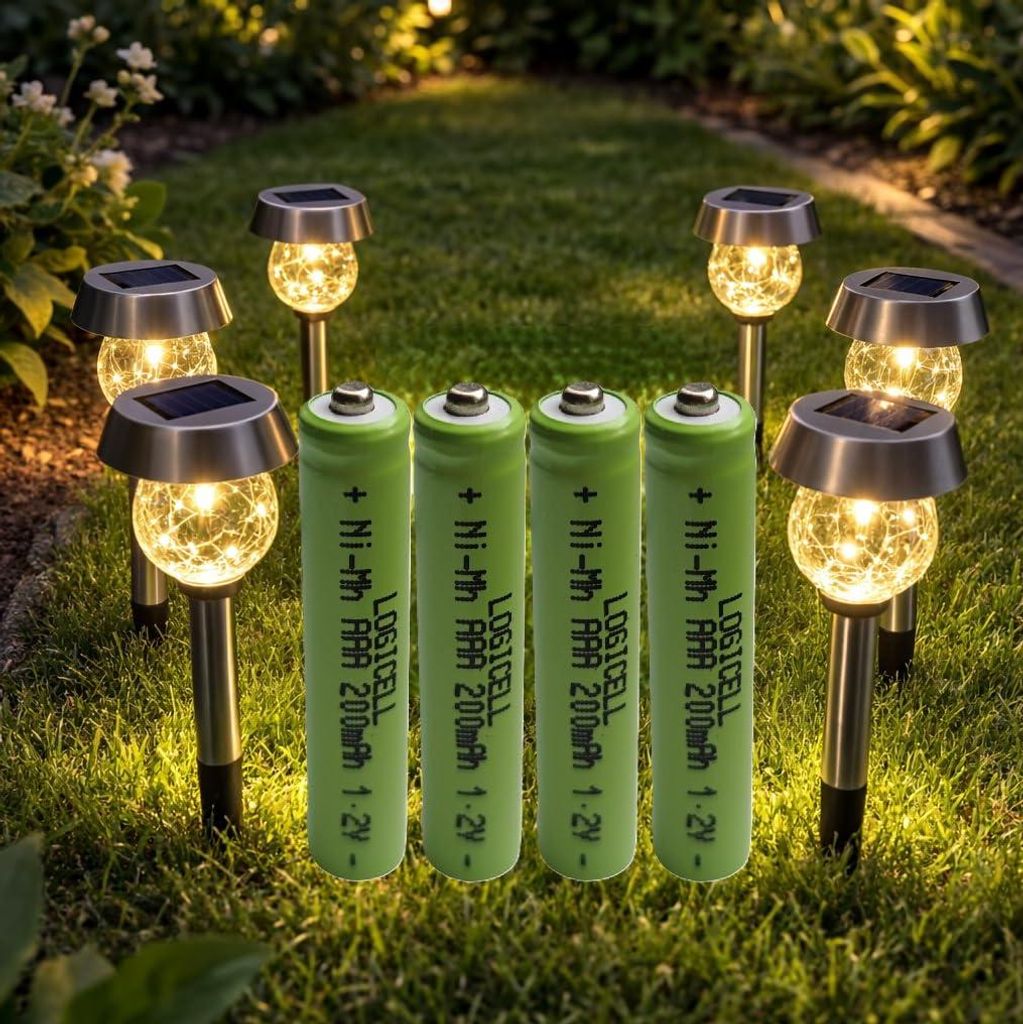 4 stück LogiCell NI-MH Akku Micro LR03 AAA 200mAh, 1,2V für Produktbild 