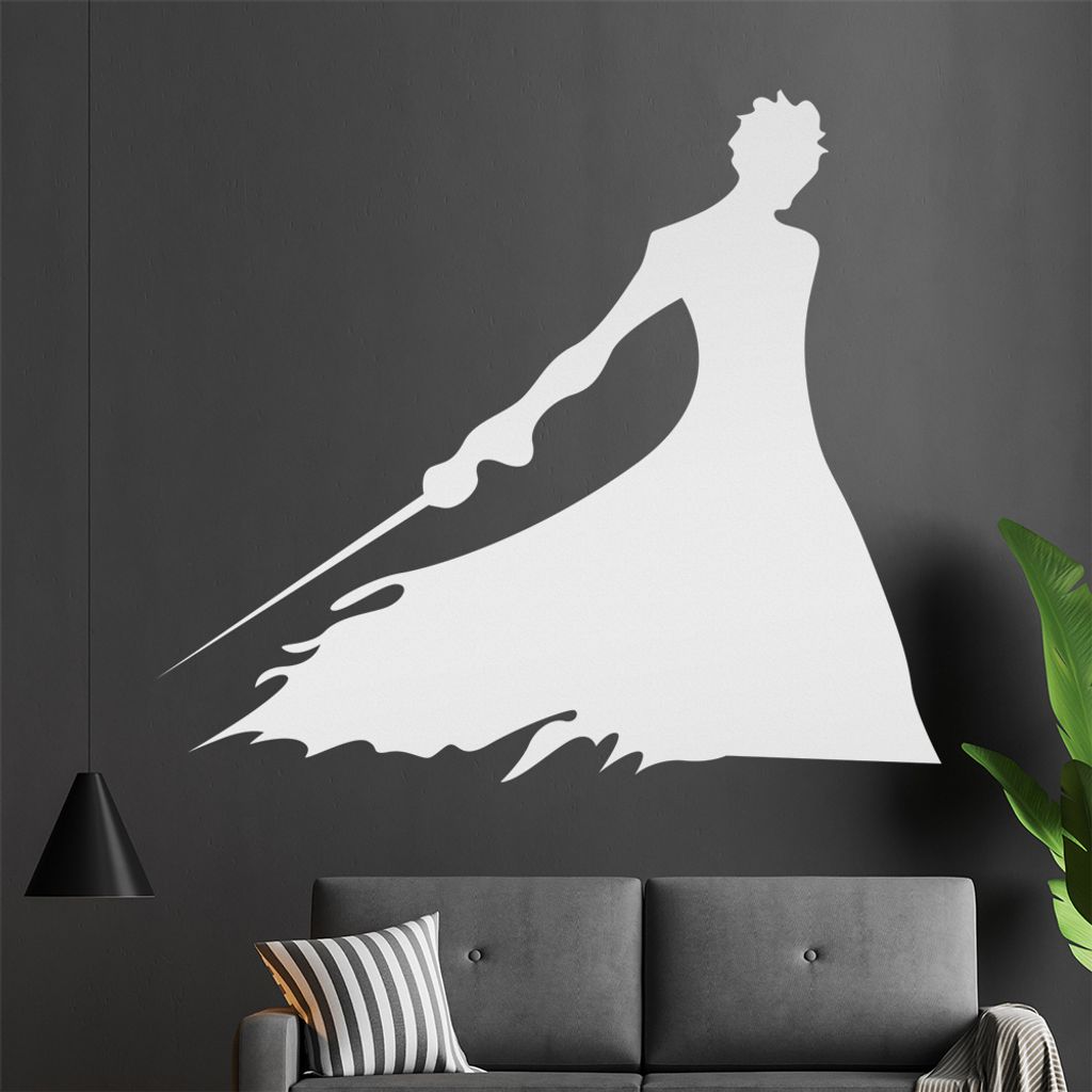 Samurai Wandtattoo in 6 Größen - Wandaufkleber Wall Sticker - Dekoration, Küche, Wohnzimmer, Schlafzimmer, Badezimmer