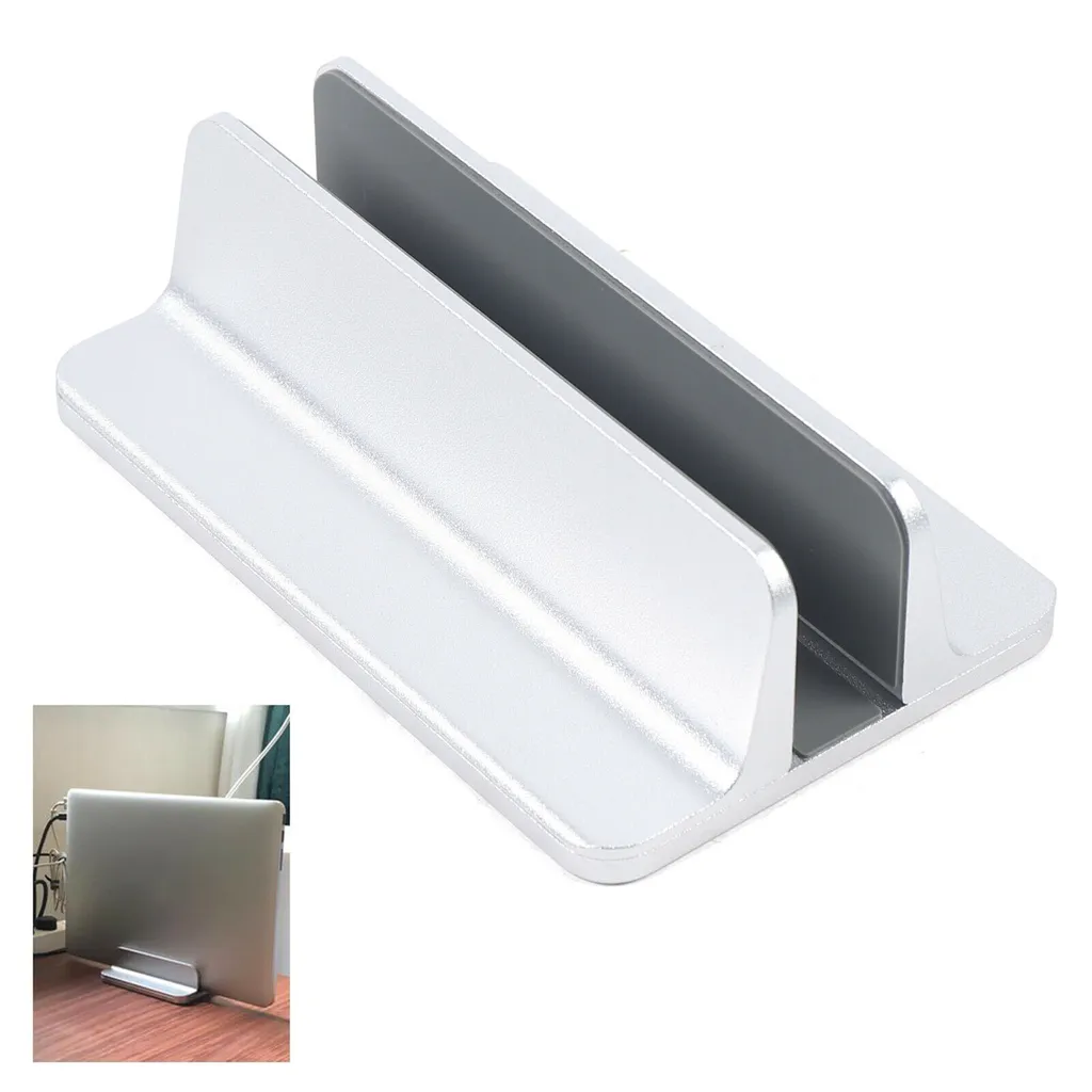 Support vertical bureau pour ordinateur portable et tablette en aluminium