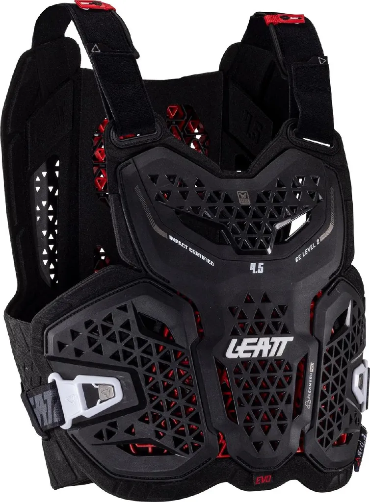 Protection Buste Motocross Leatt 4.5 Evo Noir L-XL - Évite les Blessures