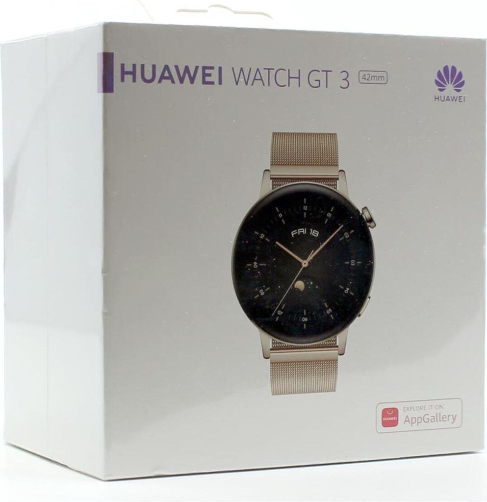 HUAWEI Watch GT3 (42mm) mit Milanesearmband light gold Produktbild 13