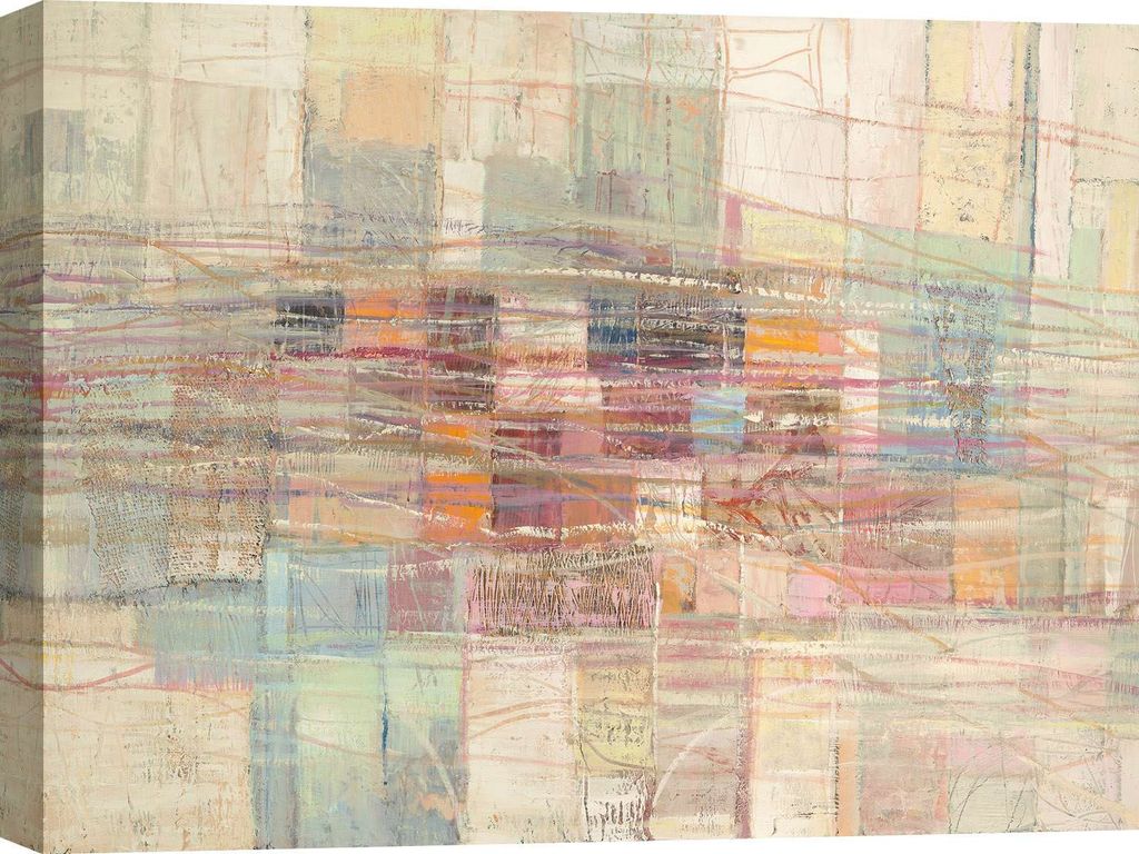 Leinwandbild, moderner abstrakter Stil - Lucas, Ferne Stadt - 80x60 cm