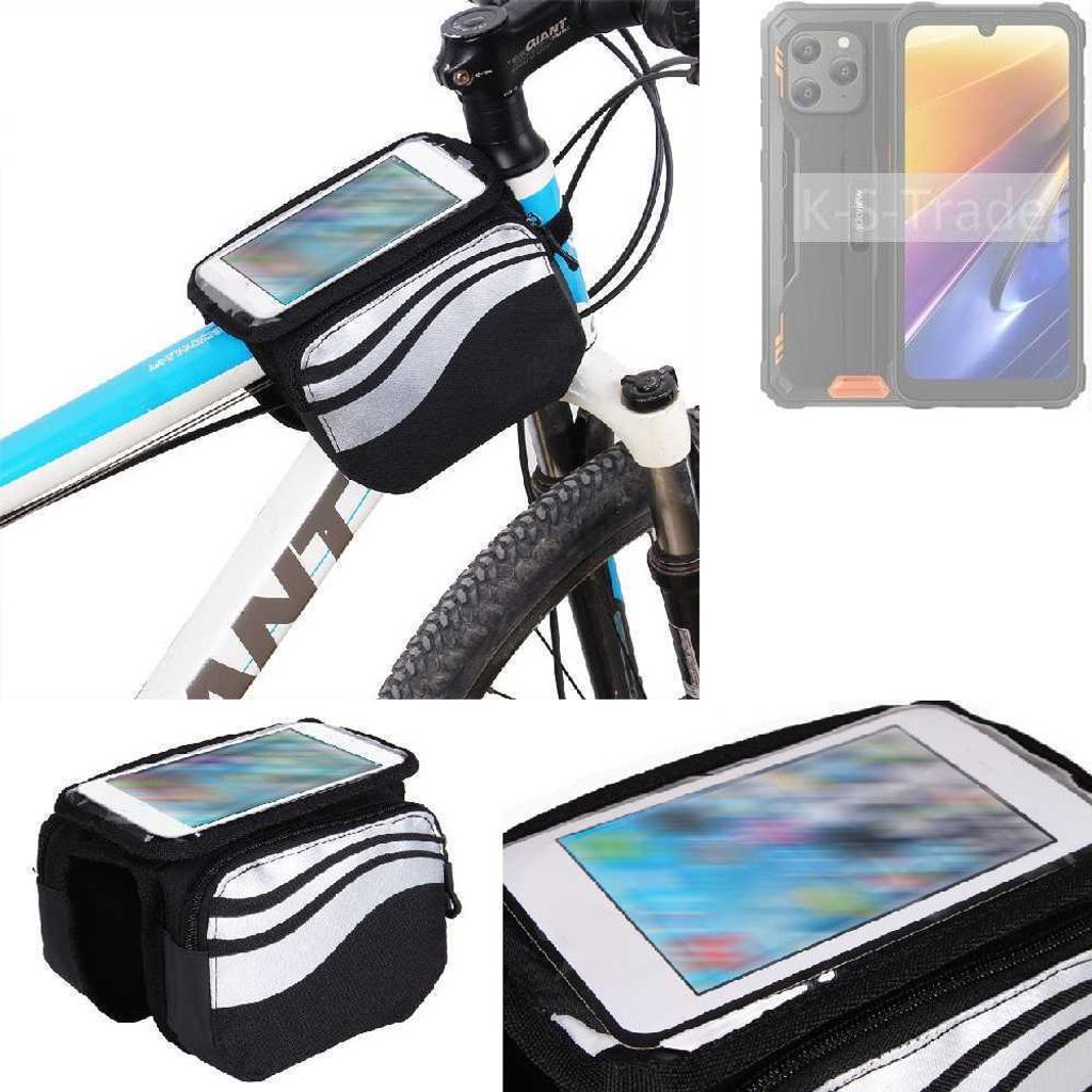 K-S-Trade Rahmentasche Fahrrad-Halterung kompatibel mit Blackview BV5300 Plus Rahmenhalterung Fahrrad Handyhalterung Fahrradtasche Handy Smartphone
