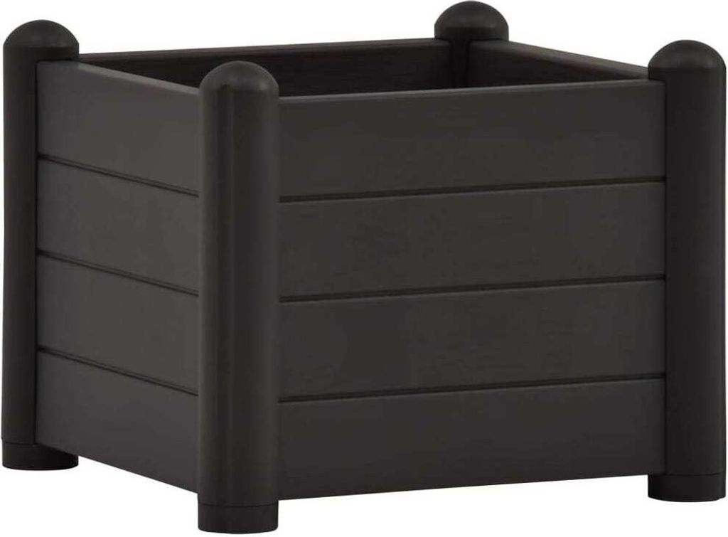 Garten-Hochbeet PP Anthrazit 43x43x35 cm