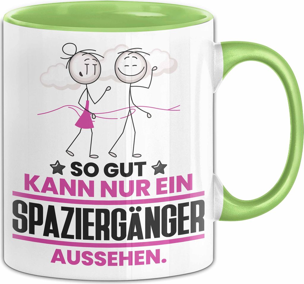 Spaziergänger Geschenk Tasse So Gut Kann Nur Ein Spaziergänger Aussehen Geschenkidee Kaffee-Becher (Grün)