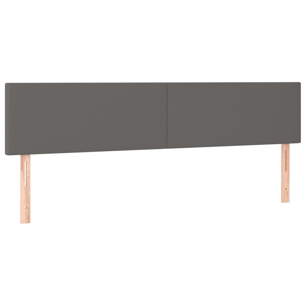 vidaXL Testiere 2 pz. Grigio 100x5x78/88 cm in Pelle finta Immagine del prodotto 