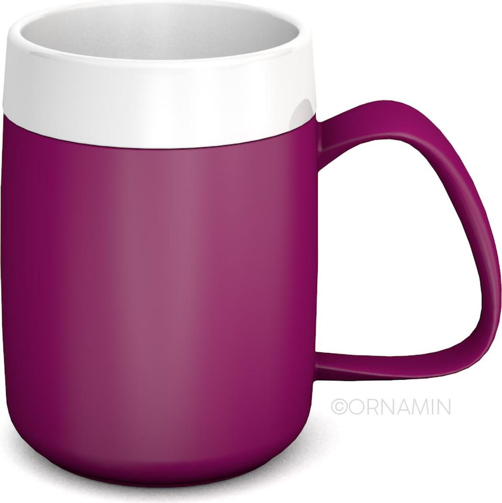 Ornamin Thermobecher mit Doppelwand Brombeer