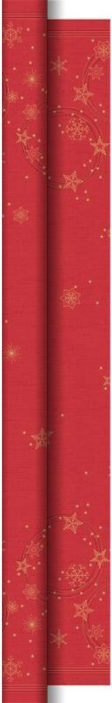 6x DUNI Dunicel -Tischdeckenrolle 1,18 x 10 m Star Shine Red