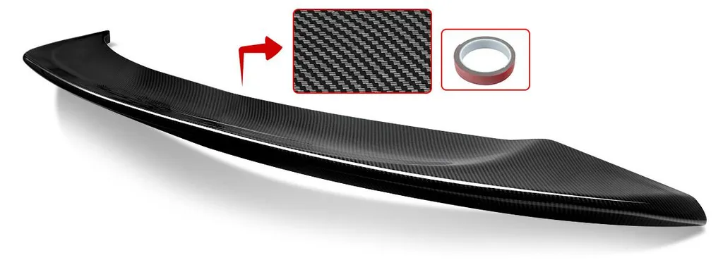 Spoiler de coffre aspect carbone style en V pour berline et coupé - 3