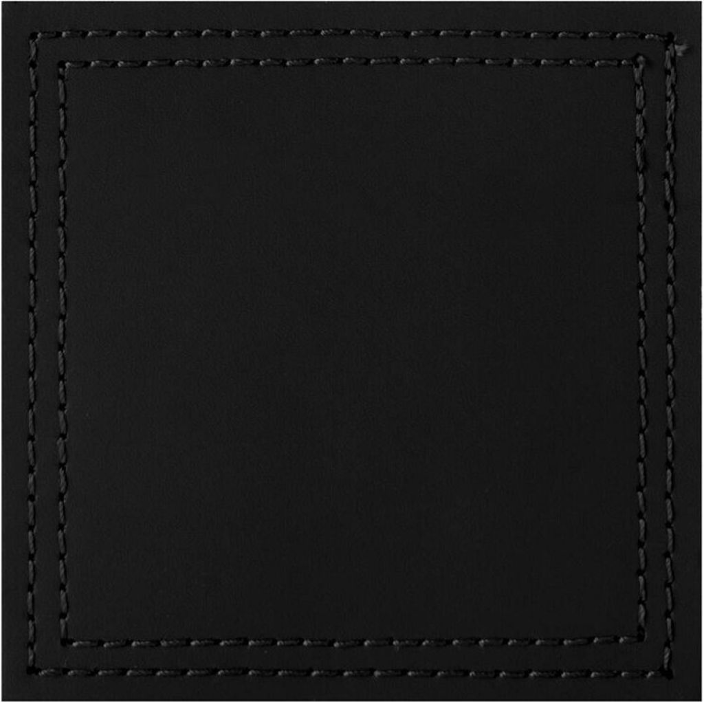 4er Set Untersetzer BONDED Kunstleder schwarz 10x10cm Creative Tops WA