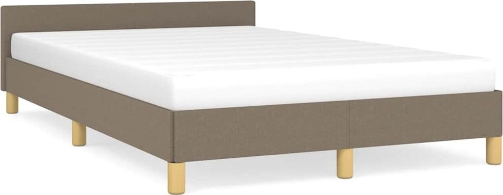 vidaXL Bettgestell ohne Matratze Taupe 120x200 cm Stoff Produktbild 