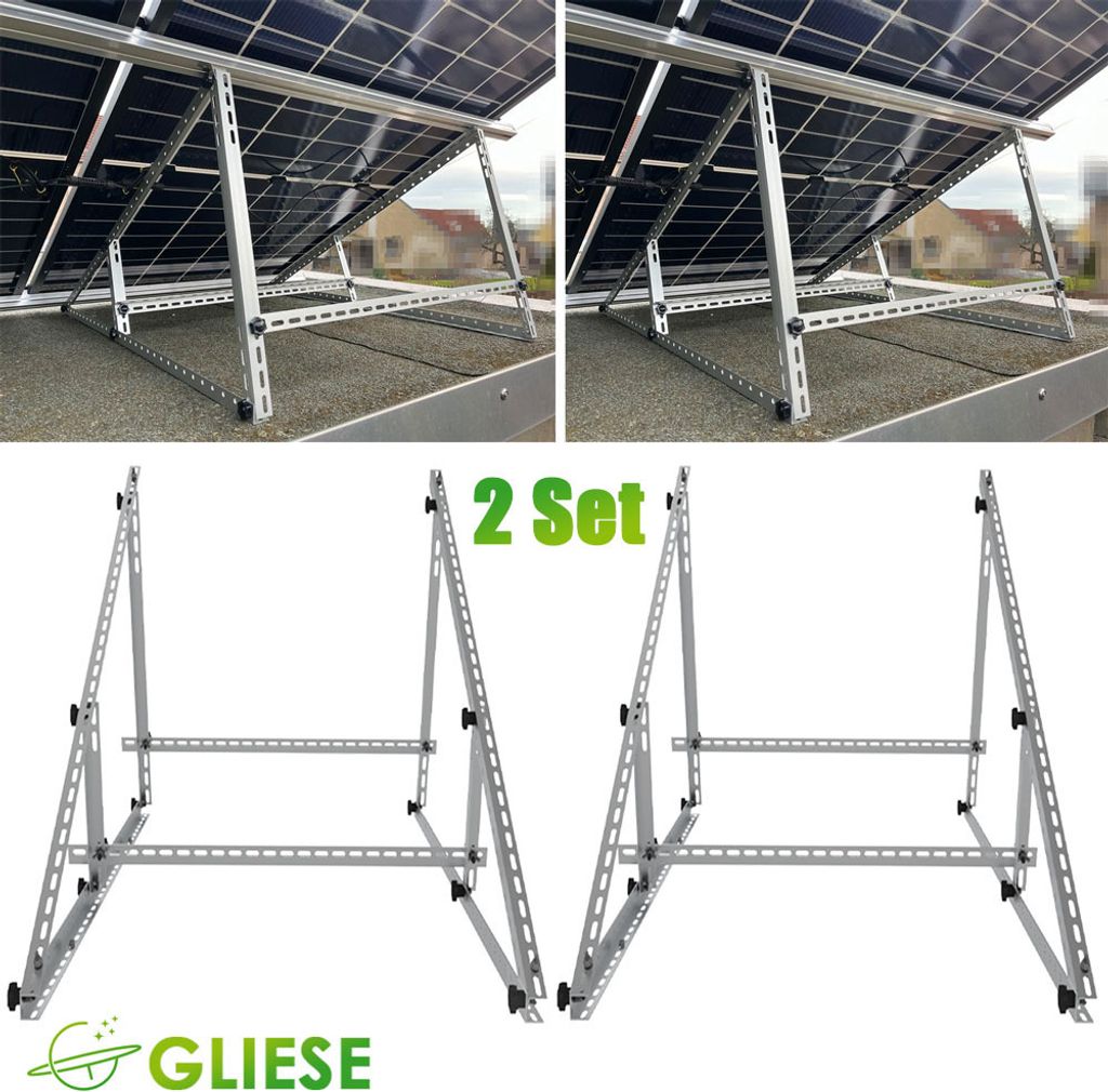 2er Set PV Halterung 118cm Verstärkter Solarmodul Produktbild 1