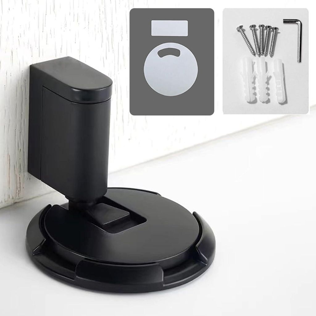 Selbstklebender Bodentürstopper, robuster Türhalter, mechanischer Bodentürstopper mit 3M-Klebeband und Schrauben, bohrfreier Bodentürstopper, h...