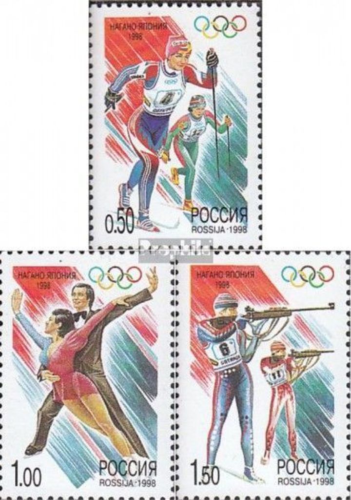 Briefmarken Russland 1998 Mi 643-645 (kompl.Ausg.) postfrisch Olympische Winterspiele 98