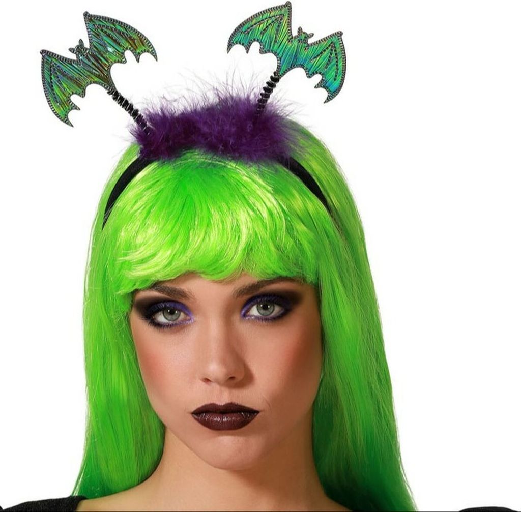 Stirnband Fledermaus Lila