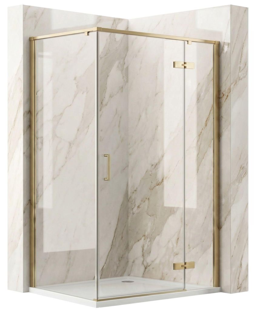 Duschkabine Rea Bruno 90X120 Gebürstetes Nickel Produktbild 