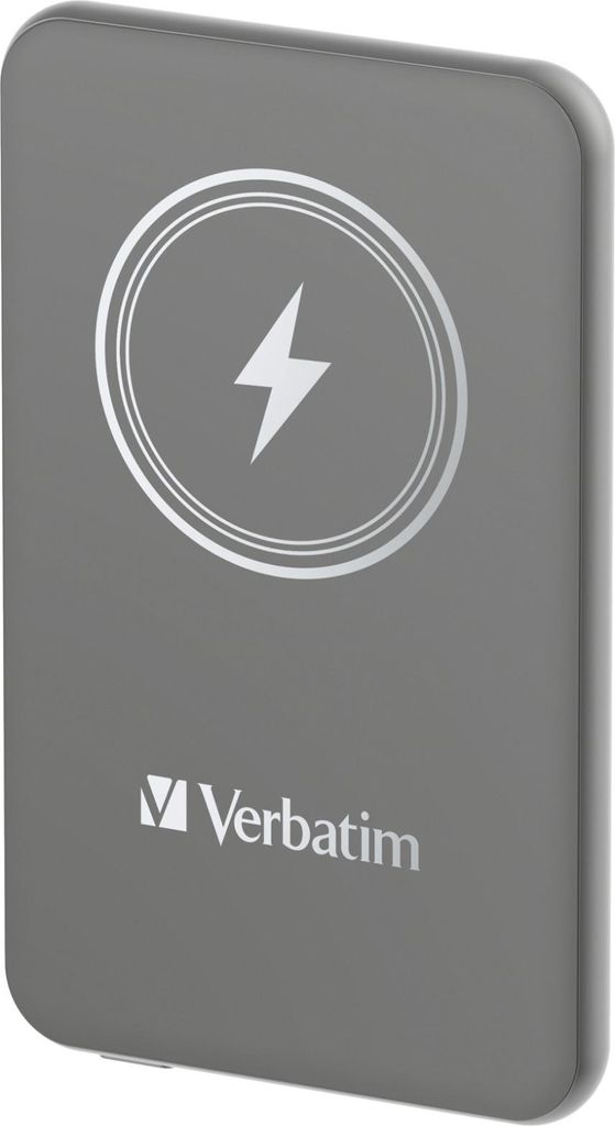 Verbatim Magnetic Power Bank 5000 mAh, Wireless Charger 15 W, 20 W PD per USB-C, Powerbank klein und magnetisch fr iPhone 15, 14, 13, 12, Pro, Max,...