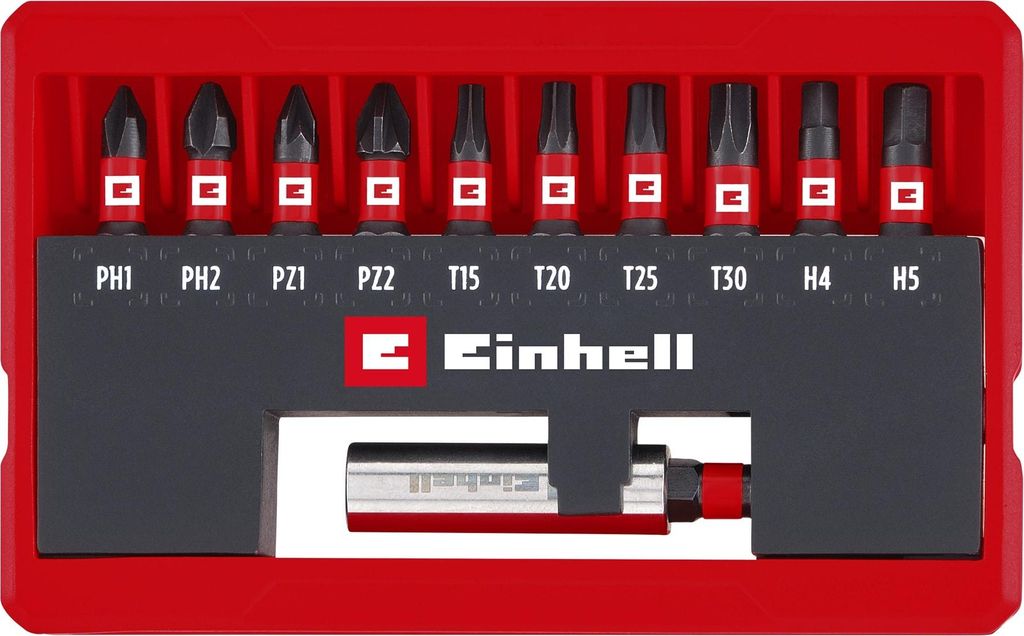 Einhell Impact Bit Taschenbox 11tlg 118673 Bit set 1/4 (6.3 mm), PH, PZ, TORX, Allen