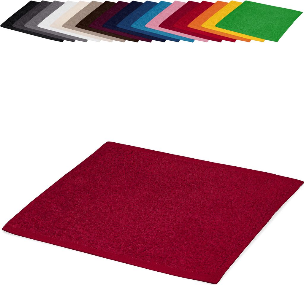 Seiftuch 30x30 cm Waschlappen Seifhandtuch 100% Baumwolle, Farbe: Bordeaux