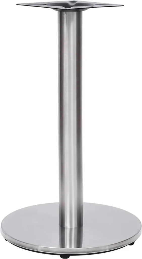 Basamento Tavolo Bistro Silver Inox Ø45x72 cm per Hotel e Ristoranti