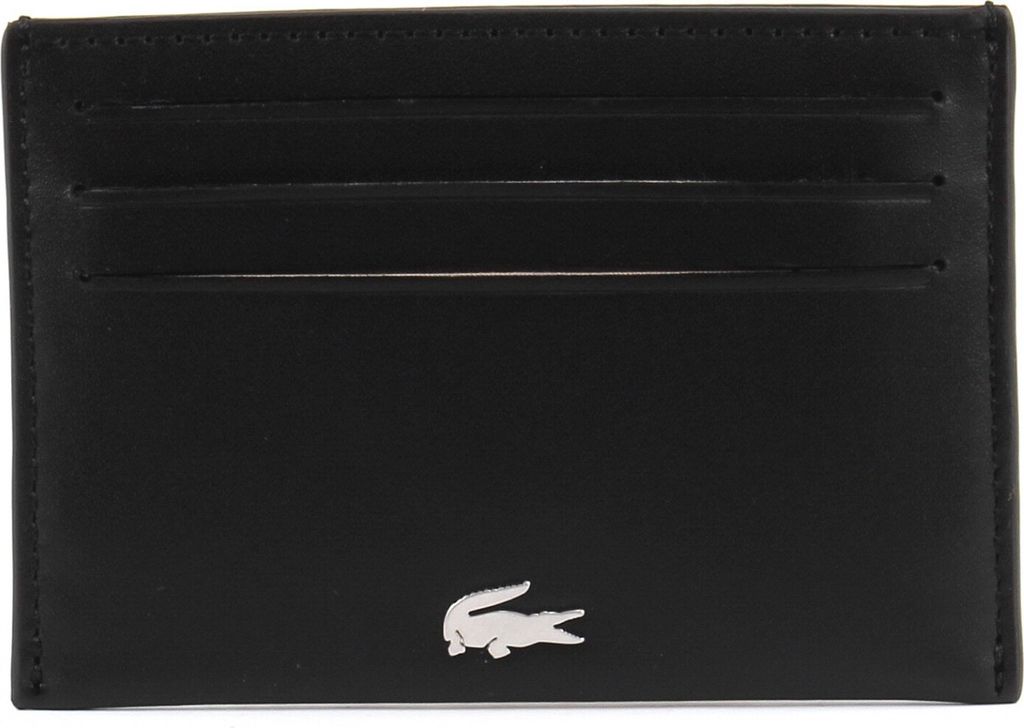LACOSTE Cuir porte-cartes FG Credit Card Holder Noir